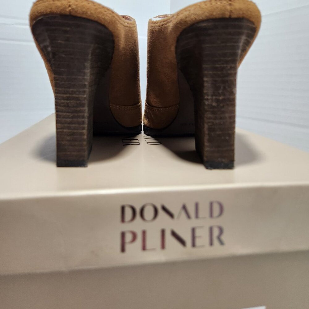 Donald Pliner Vama Heeled Mule Brown Suede - Picture 7 of 9